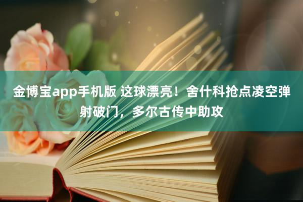 金博宝app手机版 这球漂亮！舍什科抢点凌空弹射破门，多尔古传中助攻