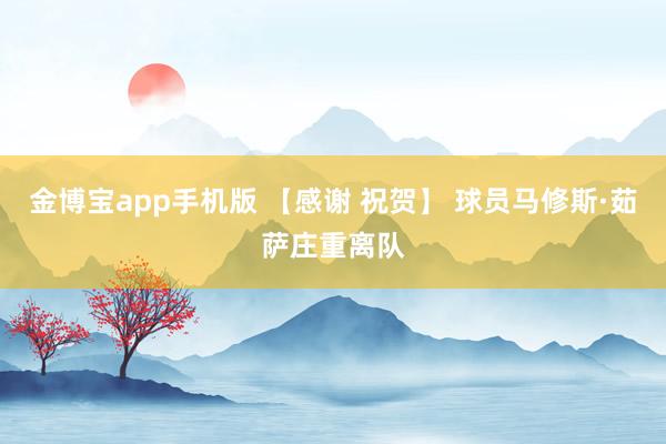 金博宝app手机版 【感谢 祝贺】 球员马修斯·茹萨庄重离队