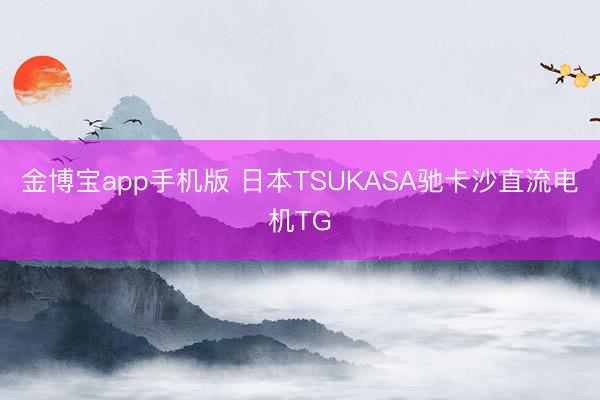 金博宝app手机版 日本TSUKASA驰卡沙直流电机TG
